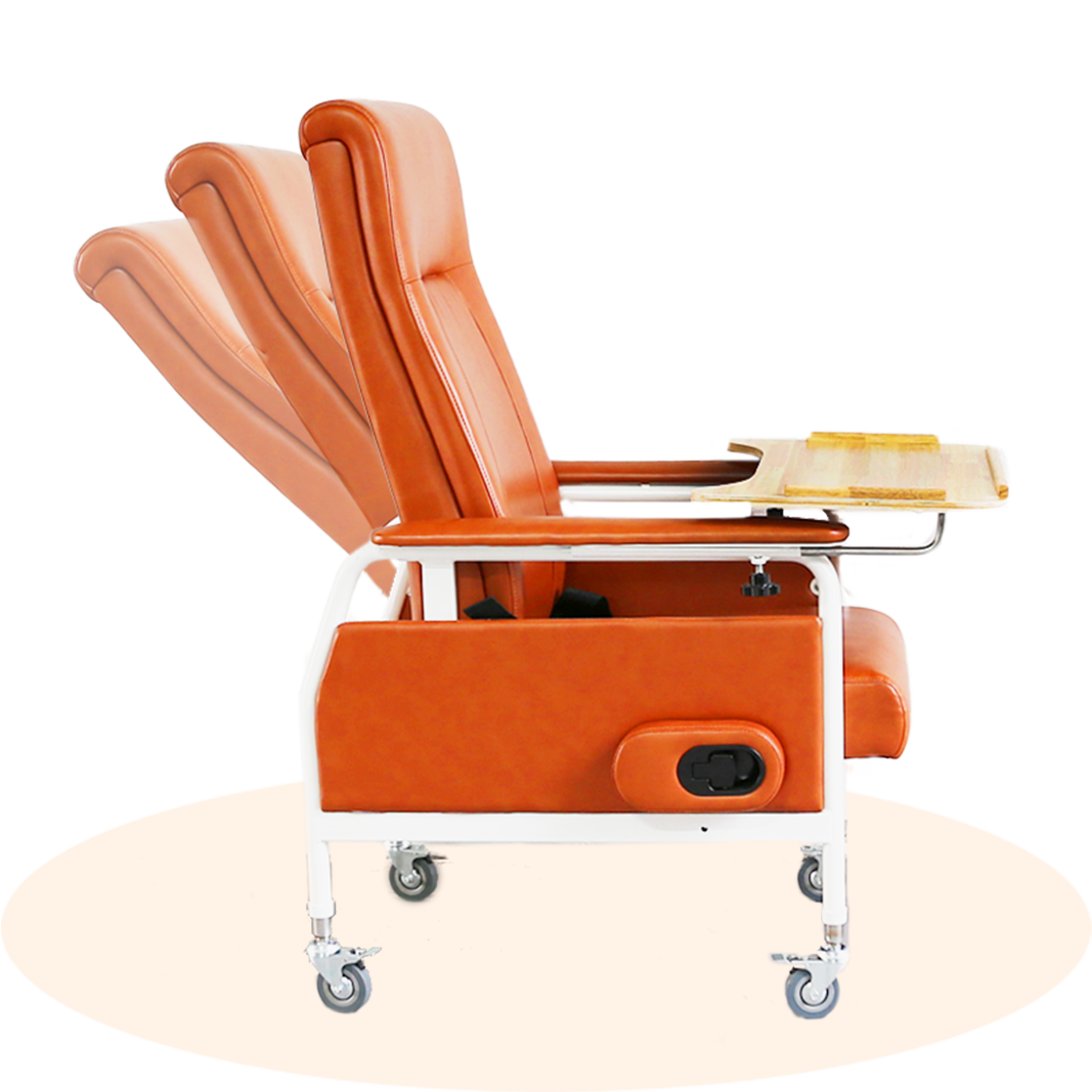 KWW Reclining Geriatric Chair (Steel, With Wheels)