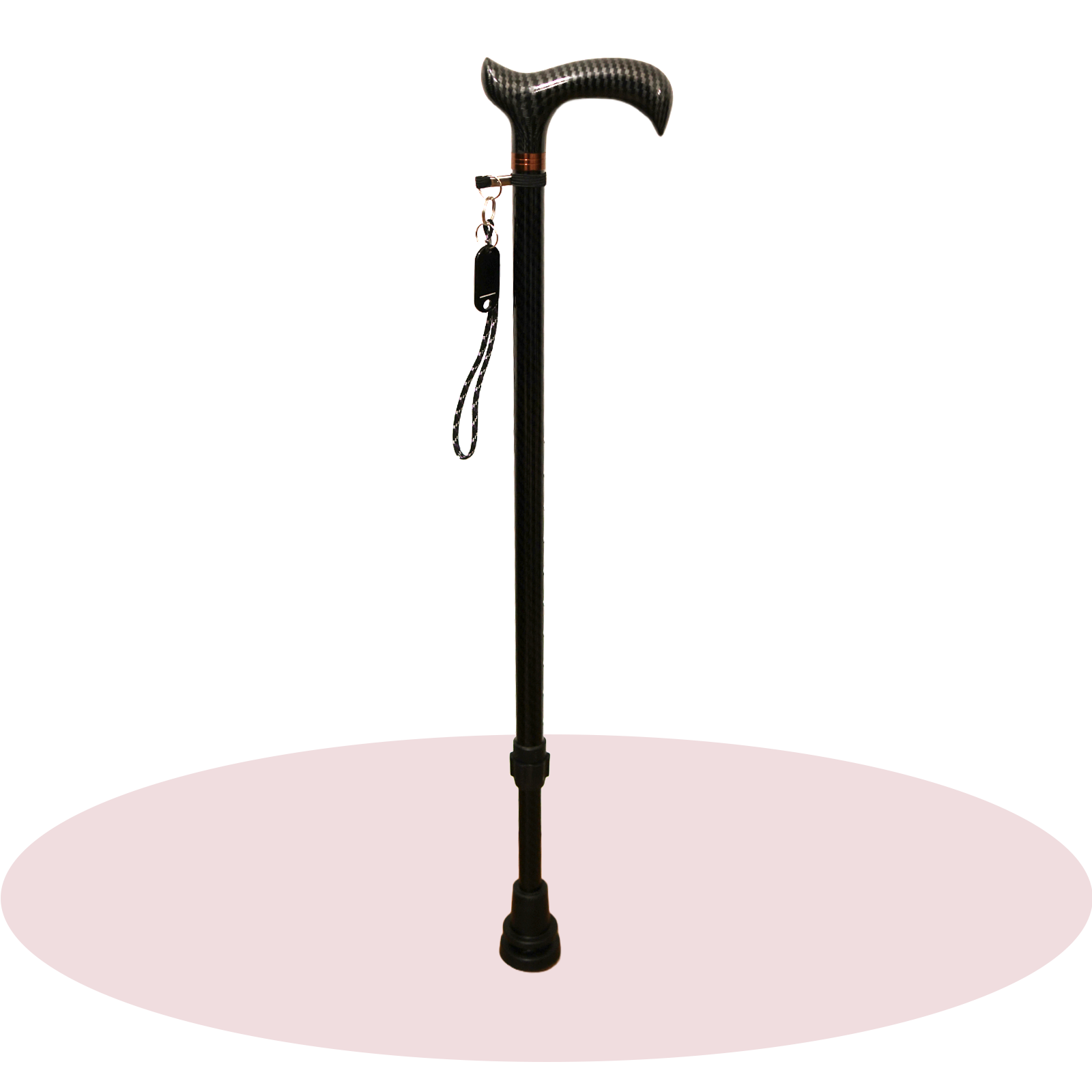 FT2608 Black Carbon Fibre Walking Stick